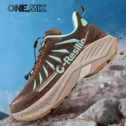 ONEMIX-Chaussures de course sur sentier imperméables pour hommes, baskets de randonnée, de trekking, de jogging sur route, de camping en plein air, de montagne, décontractées