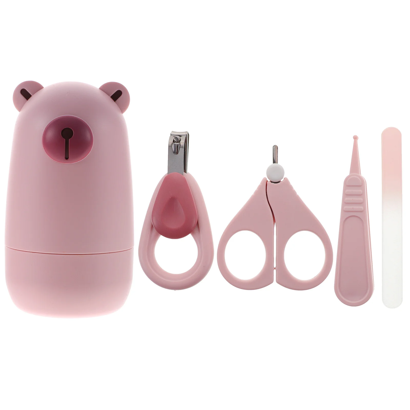 

1 комплект, детские кусачки для ногтей, набор для ухода за младенцами, безопасные ножницы из нержавеющей стали, пилочка, пинцет, уход за ногтями новорожденных, набор для детского маникюра