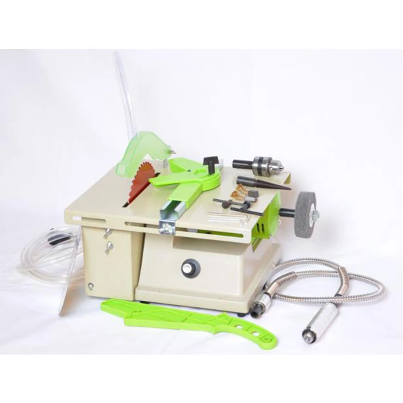 220V 1380W Multi-function DIY Desktop Mini Stone Polisher Grinding Engraving Jade Cutting Machine Woodworking Table Saw