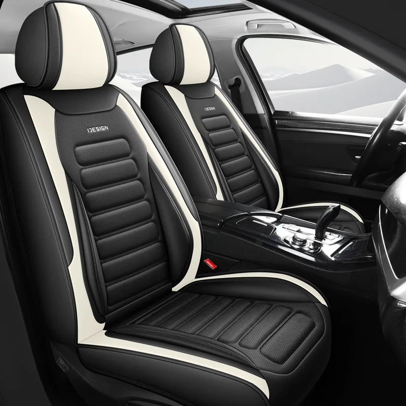 Breathable Wear Resistant Practical Car Seat Cover Full Surround Five Seater Leather Seat Cushion Interior Protector Mat