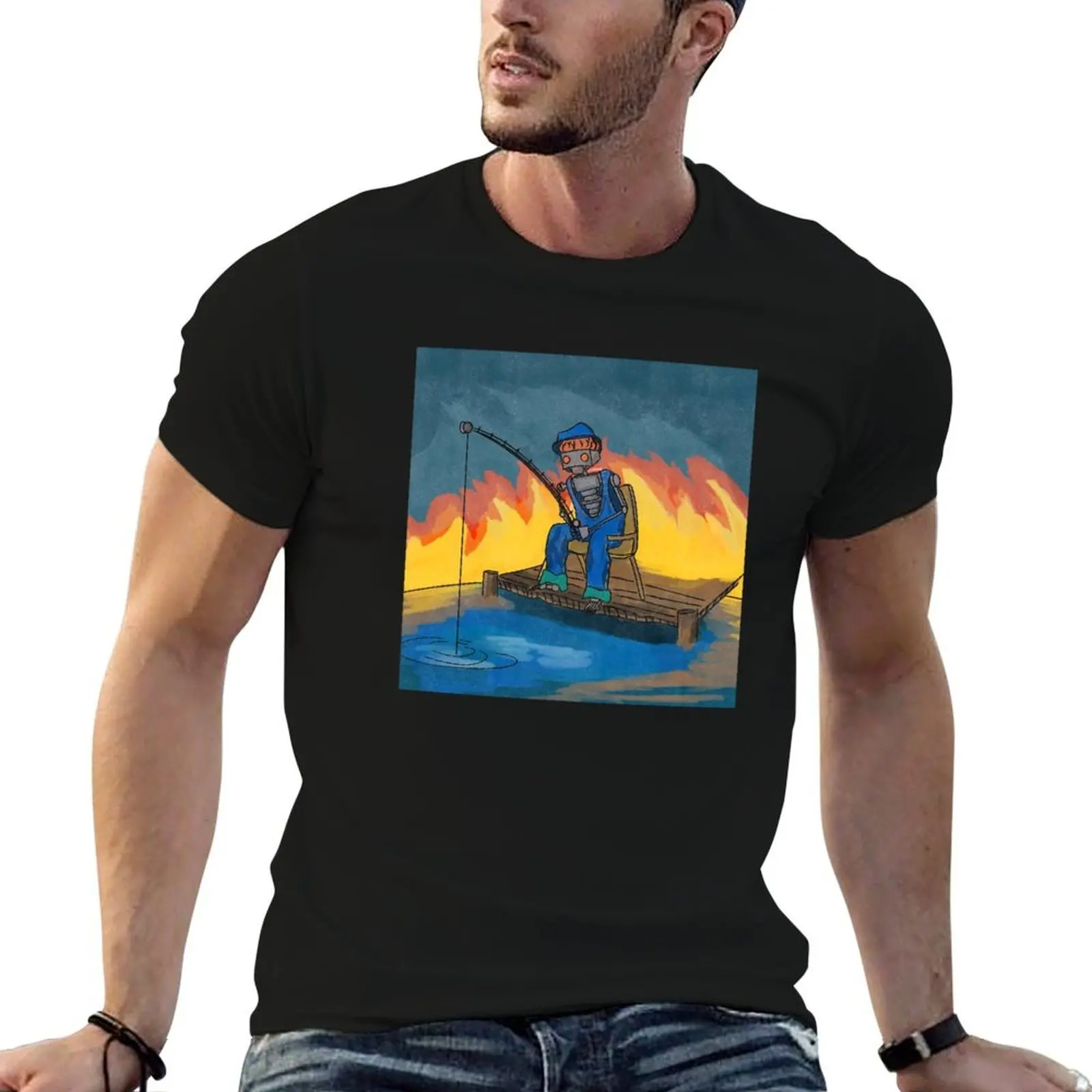 Fishing for Fishies T-Shirt vintage t shirts blanks men clothings