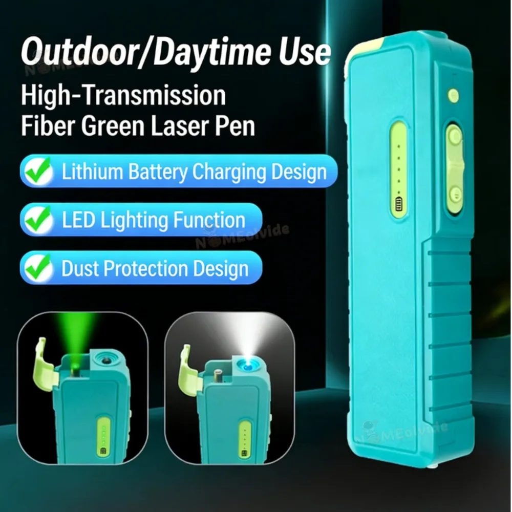 15-50Mw Green Light Tester VFL Cable Fiber Optic Laser Visual Fault Locator With 2.5Mm Universal Connector