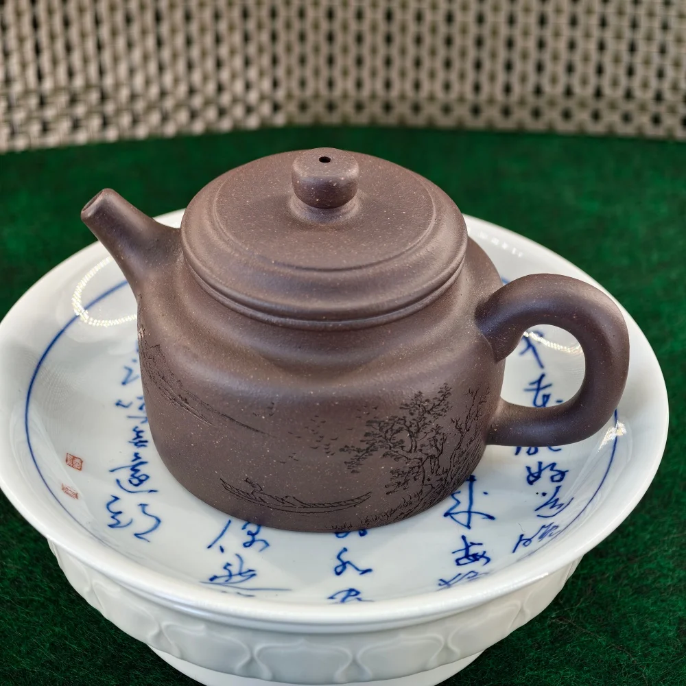 UnboundedVesse Yixing Zisha Teapot Deep Well Heizi Zisha Dezhong Handmade Rare Zisha REACH Certified Food-Safe 180ml Classic Tea