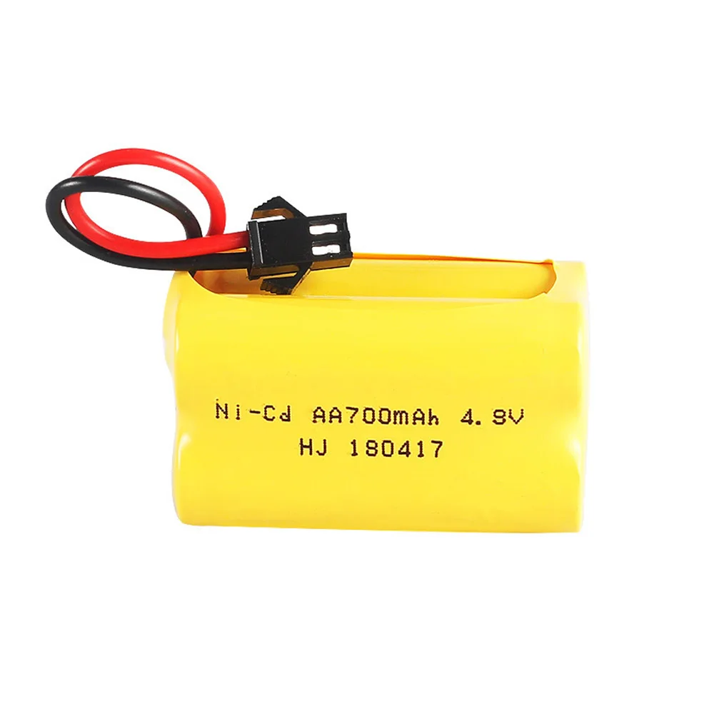 4.8V 700mAh Ni-CD Rechargeable Battery and Charger Set For Rc toys Cars Tanks Robots Boats Guns NICD 4*AA 4.8 v Battery T model