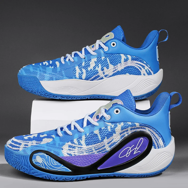 

High-quality Men Basketball Shoes Women Brand Design Basketball Sneakers Men Outdoor Rubber Anti Slip Sports Training Shoes Male