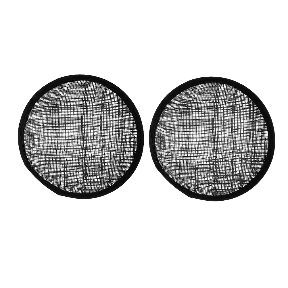 

2Pcs Fascinator Hat Base Round Linen Felt DIY Hat Making Supplies for Women Creative Accessories Felt Mesh Accessories