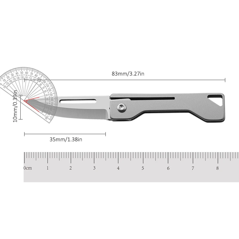 EDC Titanium mini folding knife  pocket knive thin pocket knife pocket knife for women Fruit knives