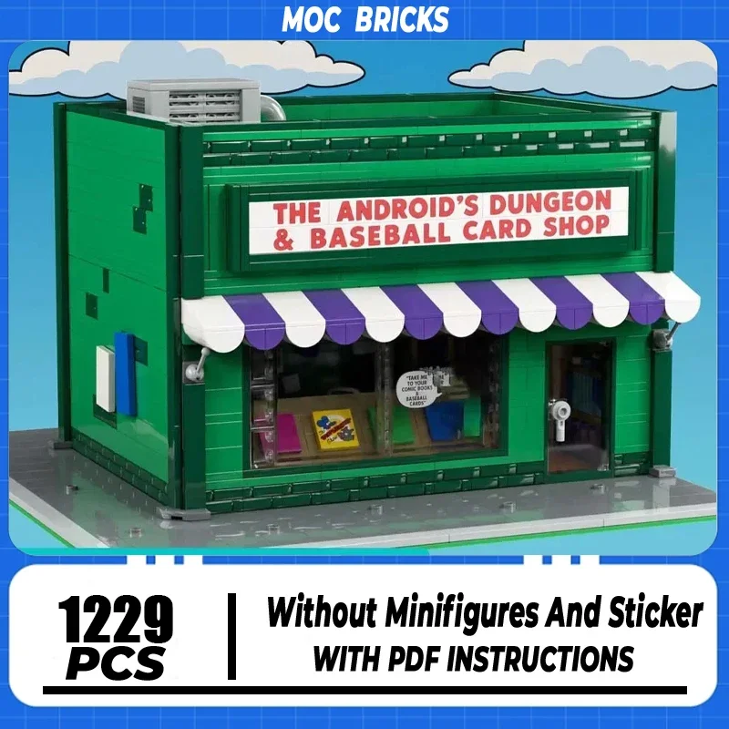 

Dungeon & Baseball Card Shop Model Moc Building Blocks Technology Bricks Popular Movie Series DIY Assembly Holiday Toy Set Gifts