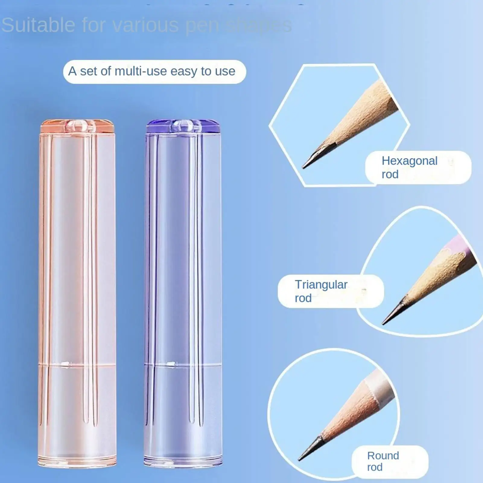 50pcs Pencil Caps Extender Tip Protector Pen Cover Transparent Plastic Pencil Extender Pencil Holder For Student School Office