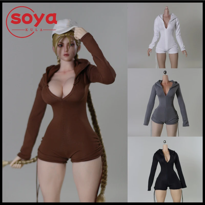 DMTOYS DF099 1/6 Skala Weibliche Mit Kapuze Sweatshirt einteiliges Kleidung Modell Fit 12'' VCD01 AT203 Soldat Action Figur körper Puppe