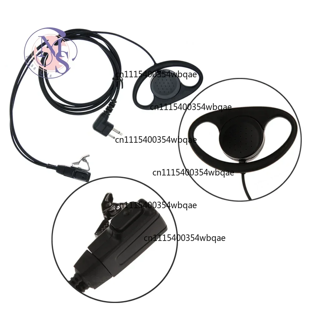 ZOCI-FOR-2 Pin Walkie Talkie Earpiece Headset Mic D Shape Privacy Earphone For Motorola GP88 CT150 P040 Radio