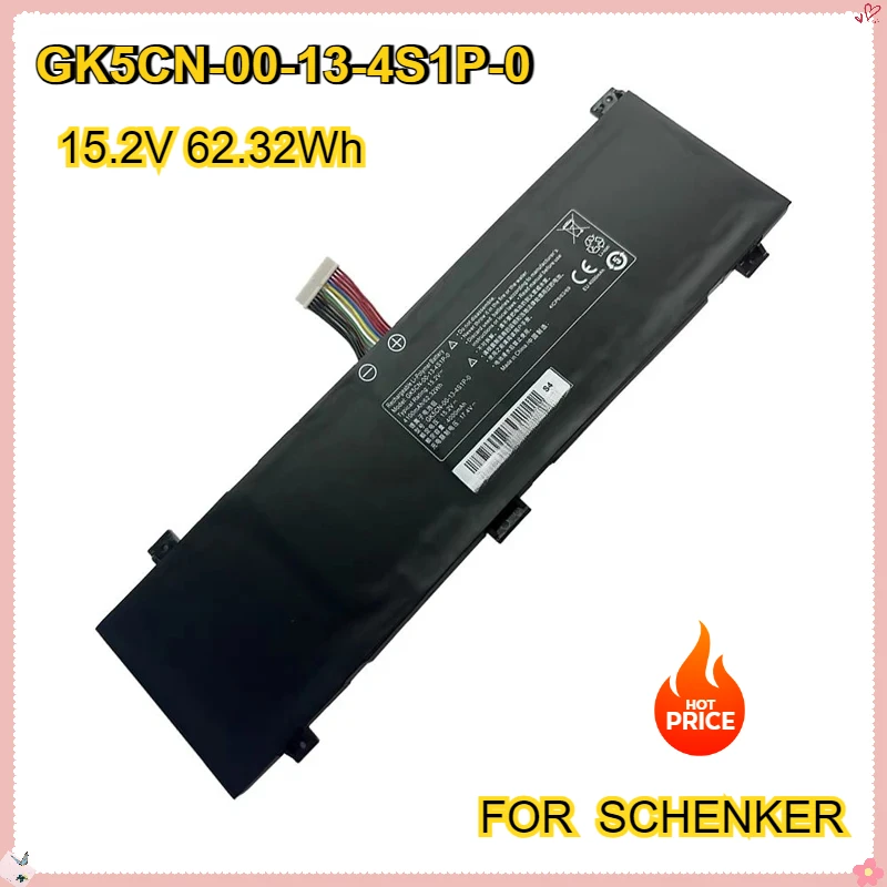 GK5CN-00-13-4S1P-0 GK5CN Laptop Battery for SCHENKER XMG Neo 17 XMG Core 17 Medion Erazer X6807 X6805 Series 4Cell 62.32Wh 15.2V