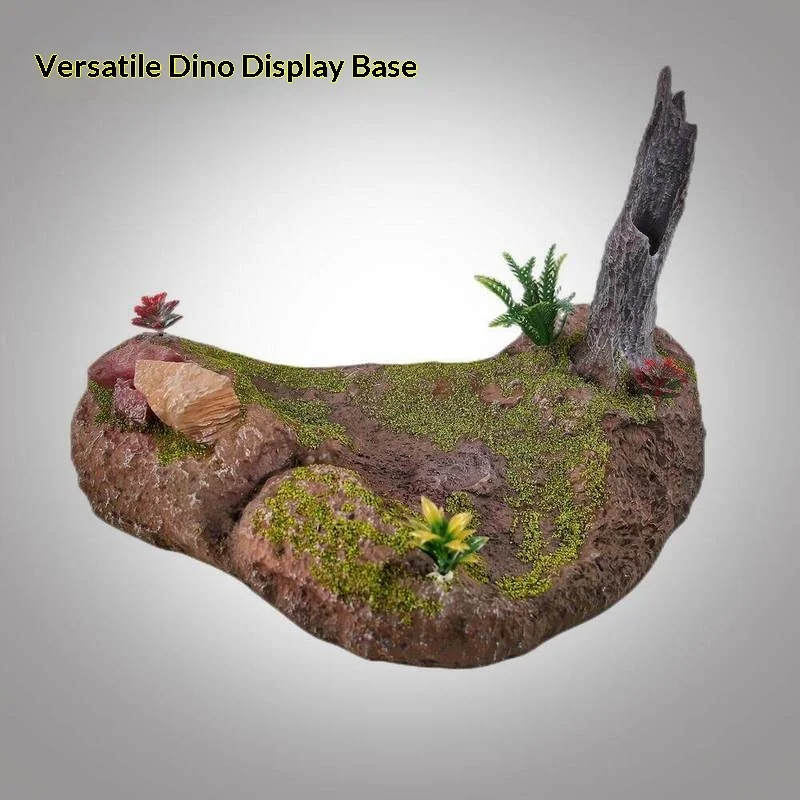 

Dinosaur Display Base Realistic Mossy Rock Tree Stump Prehistoric Diorama Platform For Ankylosaurus Triceratops Model Collectors