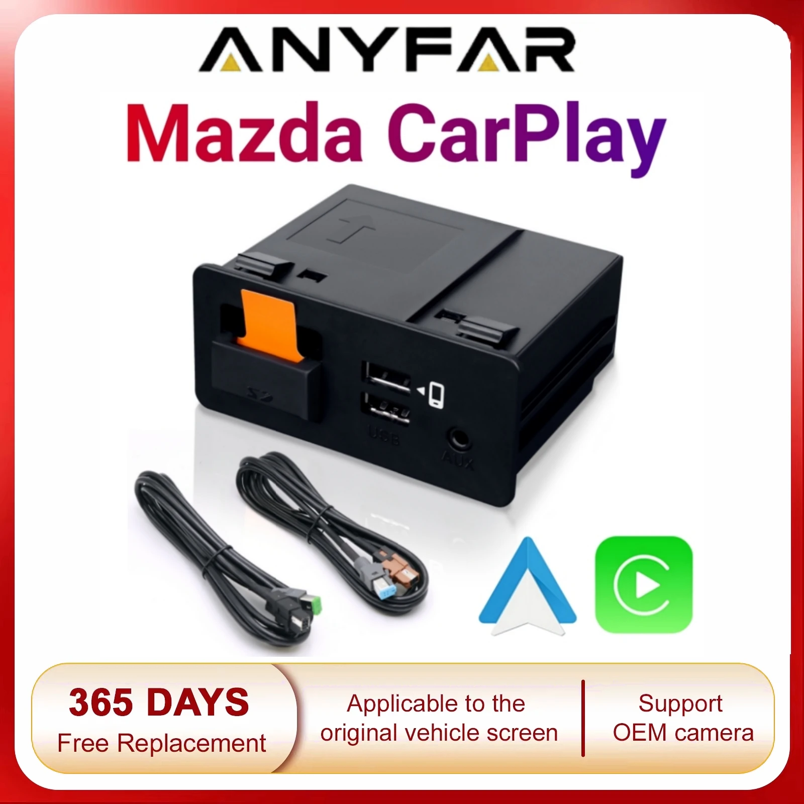 Neues Upgrade für Apple CarPlay Android Auto USB-Hub-Adapter für Mazda CX3 CX5 CX8 CX9 MX5 TK78669U0C Mazda Nachrüstkit
