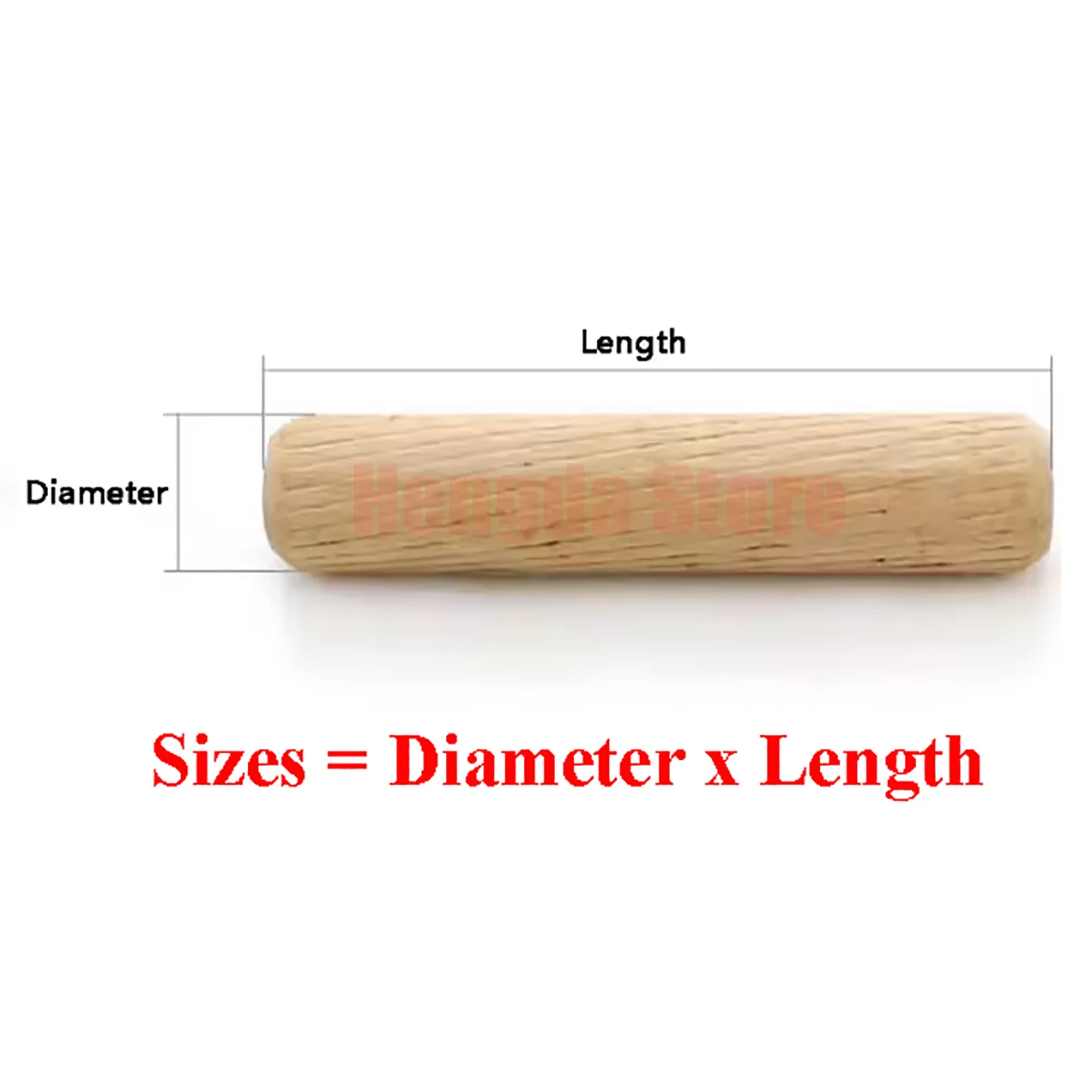 20/50/100pcs 5mm 6mm 8mm 10mm 12mm Wooden Dowel Pins Straight Groove Wood Dowels Rods for Crafts Furniture DIY Manual L=20-120mm