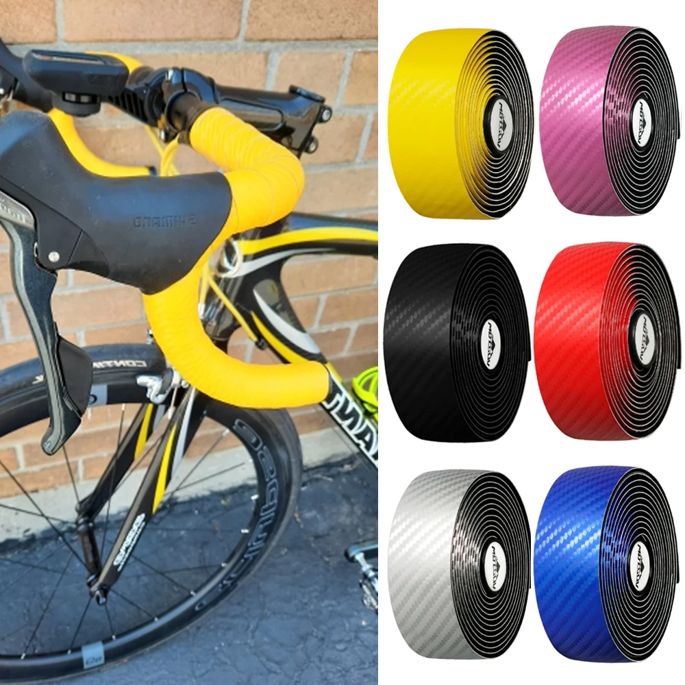 Bicycle Handlebar Tape Anti-Vibration PU EVA Bent Cycling Road Bike Tapes Racing Breathable Non-Slip Handle Bar Belt Wrap