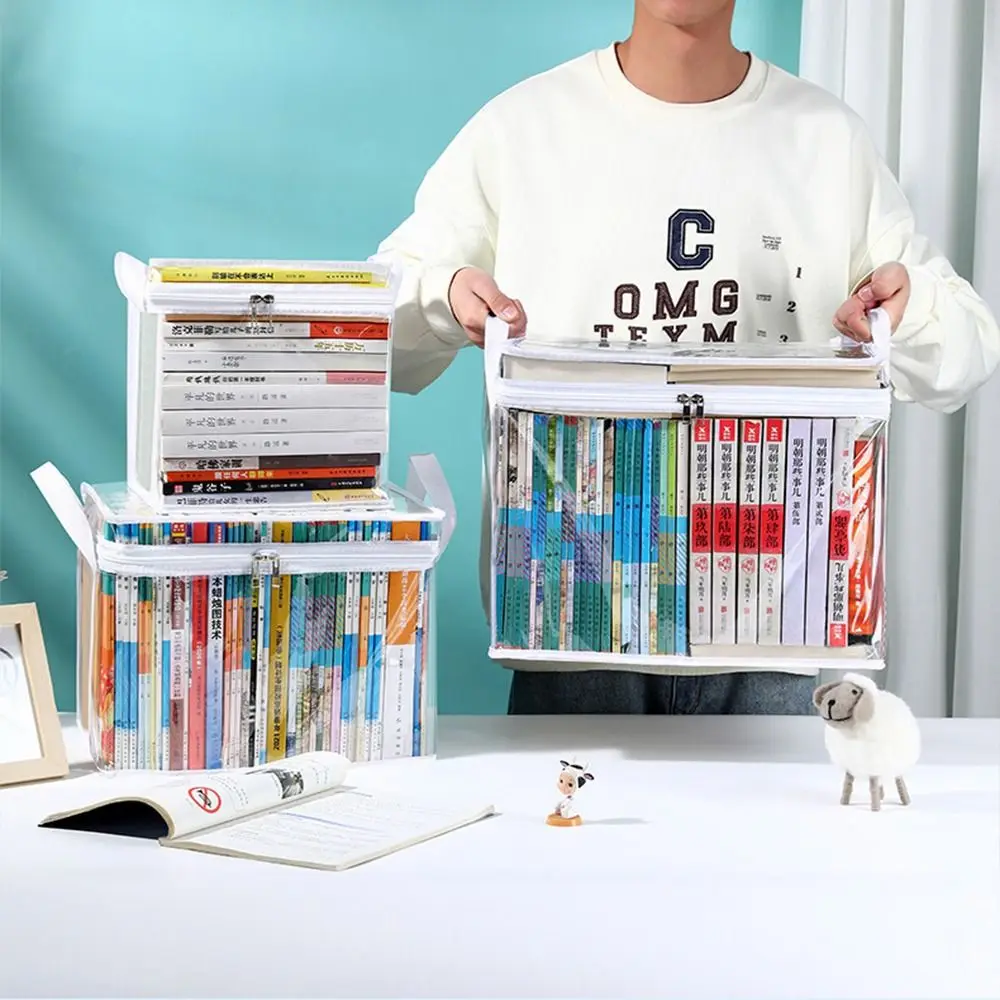 

Oversize Book Storage Bag Collection Handle Organizer Storage Container Waterproof Dustproof Collapsible Handbag Candies