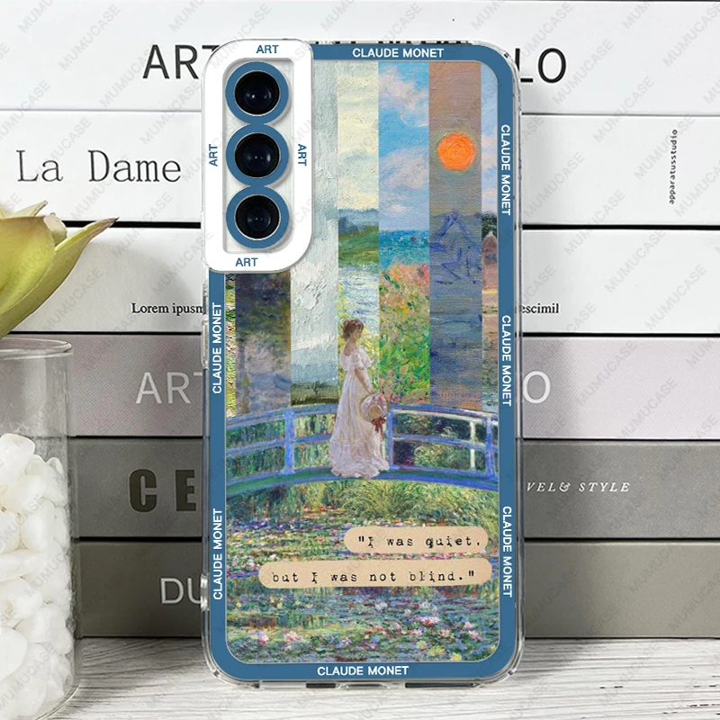 جراب هاتف فني من Claude Monet ، غطاء ناعم لسامسونج غالاكسي S24 S20 S21 S22 S23 Plus FE Ultra A51 A30 A32 A33 A50 A52 A53 A73 A54