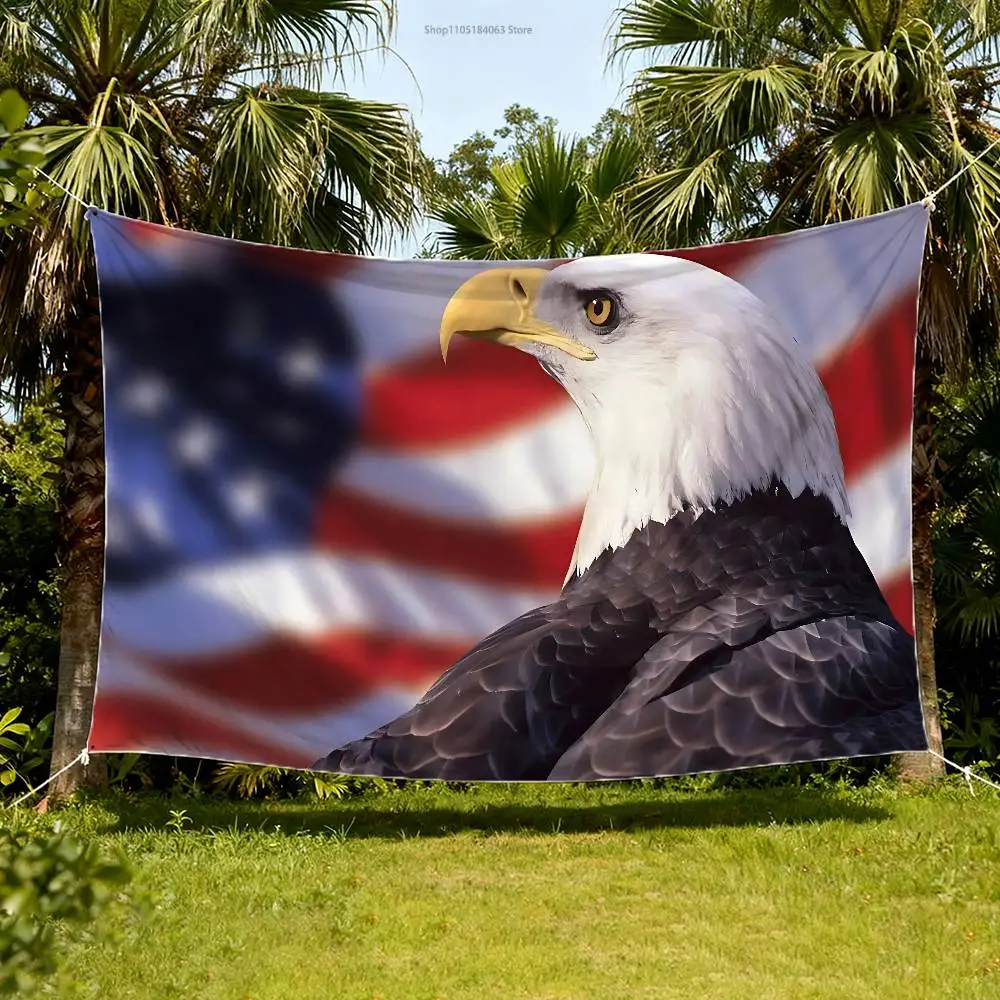

Proud American Flag Tapestry Banner For Bedroom Outdoor Living Room Restaurant Bar Wall Decor Party