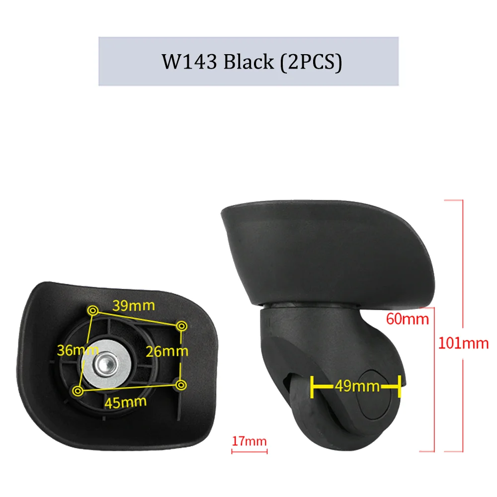 Suitable For W143 Universal Wheel Trolley Case Wheel Replacement Luggage Pulley Sliding Casters Wear-resistant Repair