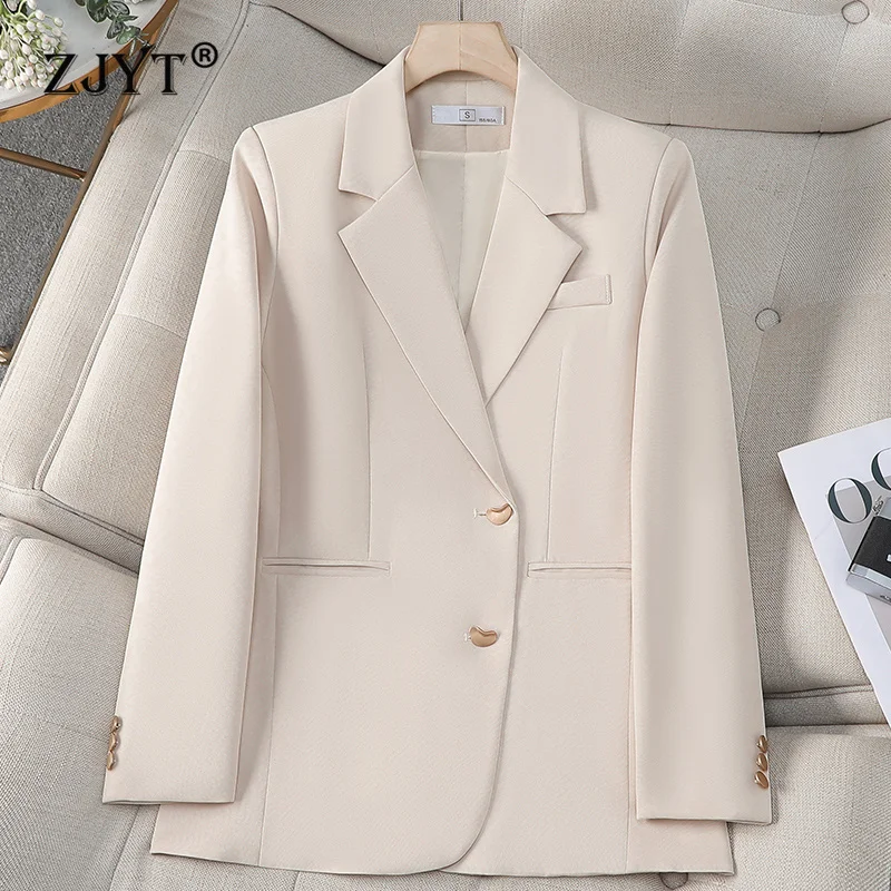 

ZJYT Spring 2025 Korean Fashion Single Breasted Blazers Women Office Casual Jacket Coat Feminino Loose Outerwears Veste Femme