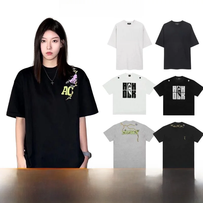 

Футболка Acho Store для пар, в стиле американского хип-хопа, из хлопка, летняя, быстросохнущая, с принтом, повседневная, для молодежи