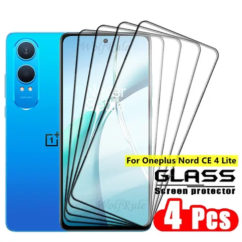 4PCS For Oneplus Nord CE 4 Lite 5G Glass Oneplus Nord CE 4 Lite Tempered Glass 9H Cover Screen Protector Oneplus Nord CE 4 Lite