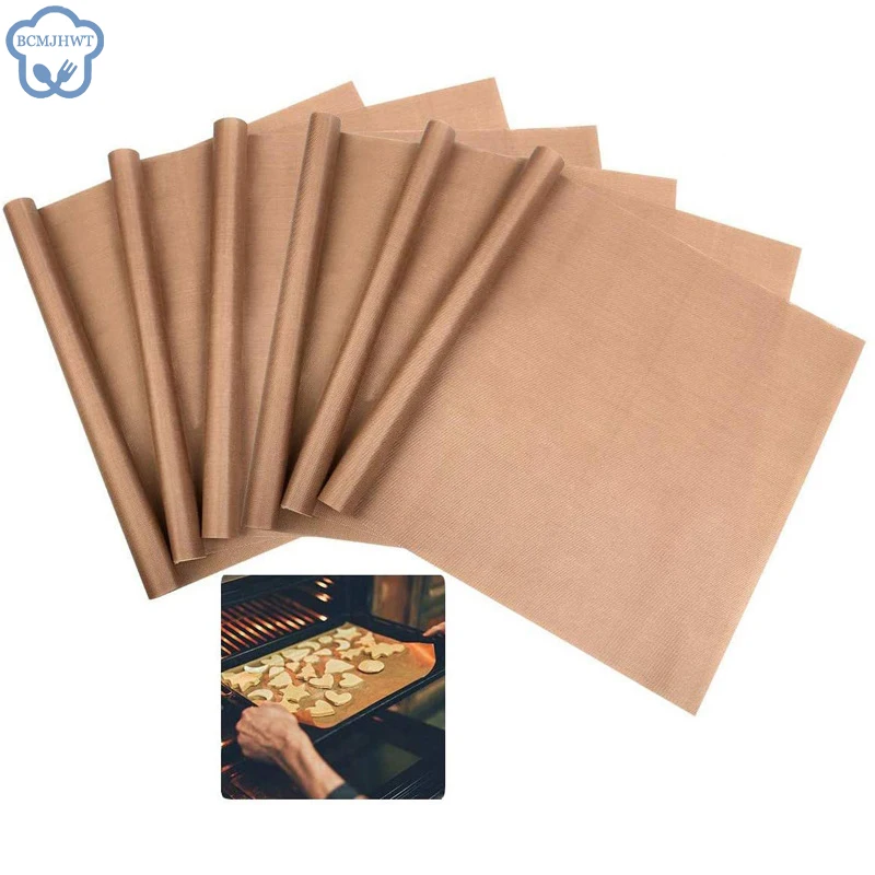 5PCS  Non Stick Heat Transfer Paper Oilcloth Pad Cooking Paper Mat Washable Oven Reusable Heat Resistant Kitchen Baking Tools