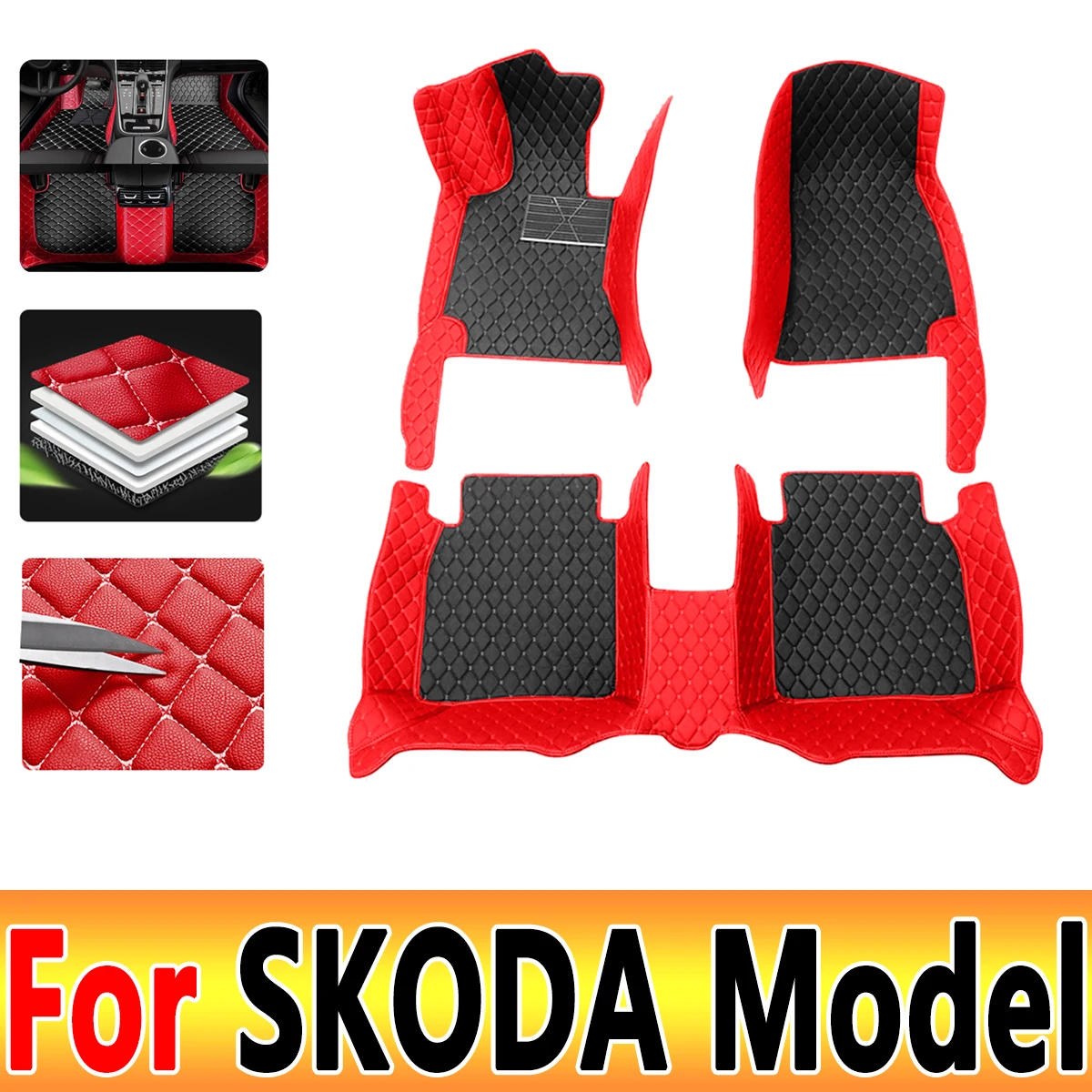 Car Mats Floor For SKODA Superb Fabia Octavia A5 Wagon A7 Rapid Yeti Combi Karop Kodiaq Car Accessories 2022 2023