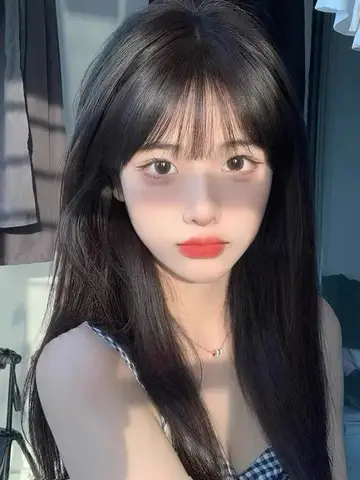 검은 색 긴 직선 합성 가발과 앞머리 백인 여성 자연 내열성 코스프레 파티 가발 전체 헤드 커버