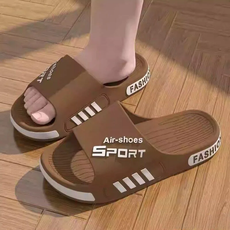 

Home Men's Bathroom Slippers Summer Anti-Odor Slip-Resistant Leaky PVC Material Convenient Wearing Indoor Outdoor Slippers