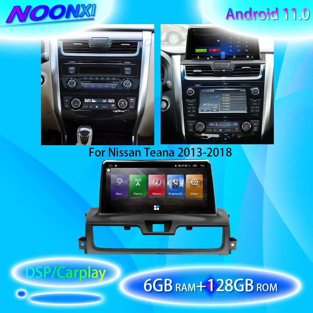 

For Nissan Teana 2013-2018Car Radio Multimedia DVD Player Stereo Receiver GPS Navigation DSP 2 Din Head Unit 6G+128G Android11.0