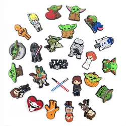 Dijes de la serie Disney Star Wars Yoda para niños y mujeres, 1 piezas, decoración de zapatos, accesorios para bricolaje, dijes divertidos para niños y mujeres