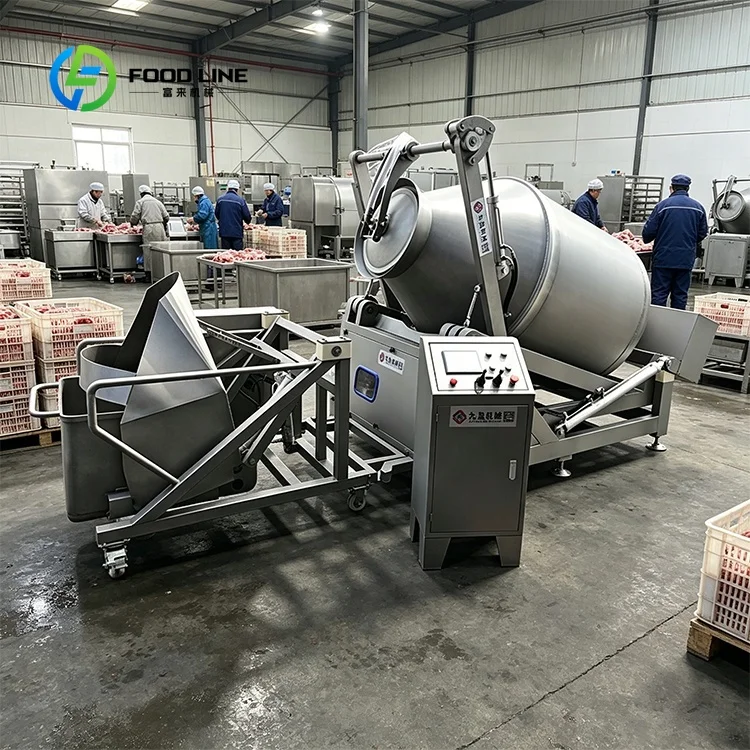 Customized vacuum marinator meat tumbler automatic stainless steel tumbling equipment for red meat pork poultry seafood factory