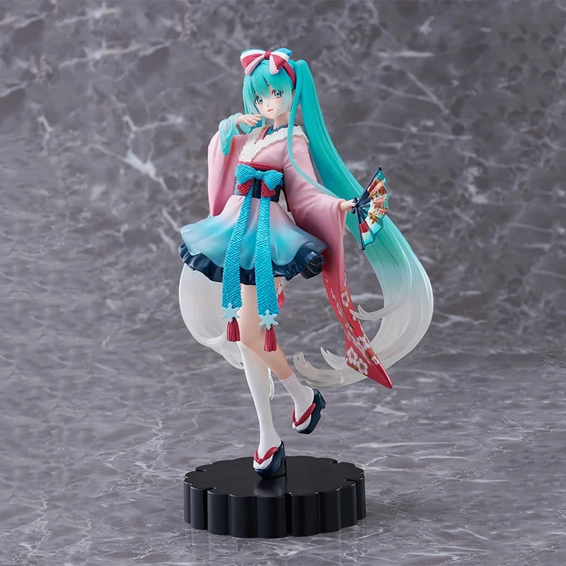 初音ミクPVCコレクタブルモデル人形、新しい東京着物アニメフィギュアf: nex、本物とオリジナル、23cm、像飾り、ギフト