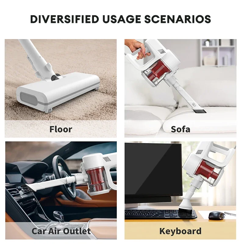 400W Handheld Corded Vacuum Cleaner Automatically Adjust Suction for Pet Hair/Carpet/Hard Floor 16Kpa Dust Collector Aspirator