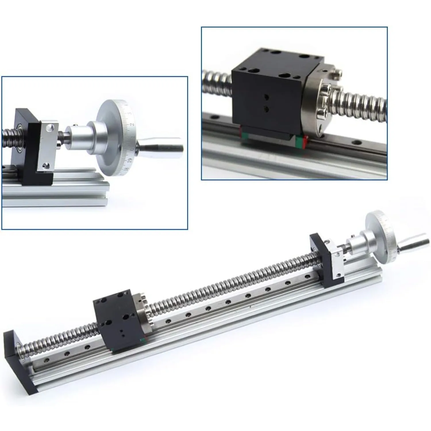 

Brand: Manual Actuator Sliding Table Stage Cross Slide Linear Slide Rails Ball Screw Guide W/Handwheel, Stroke 200/900mm