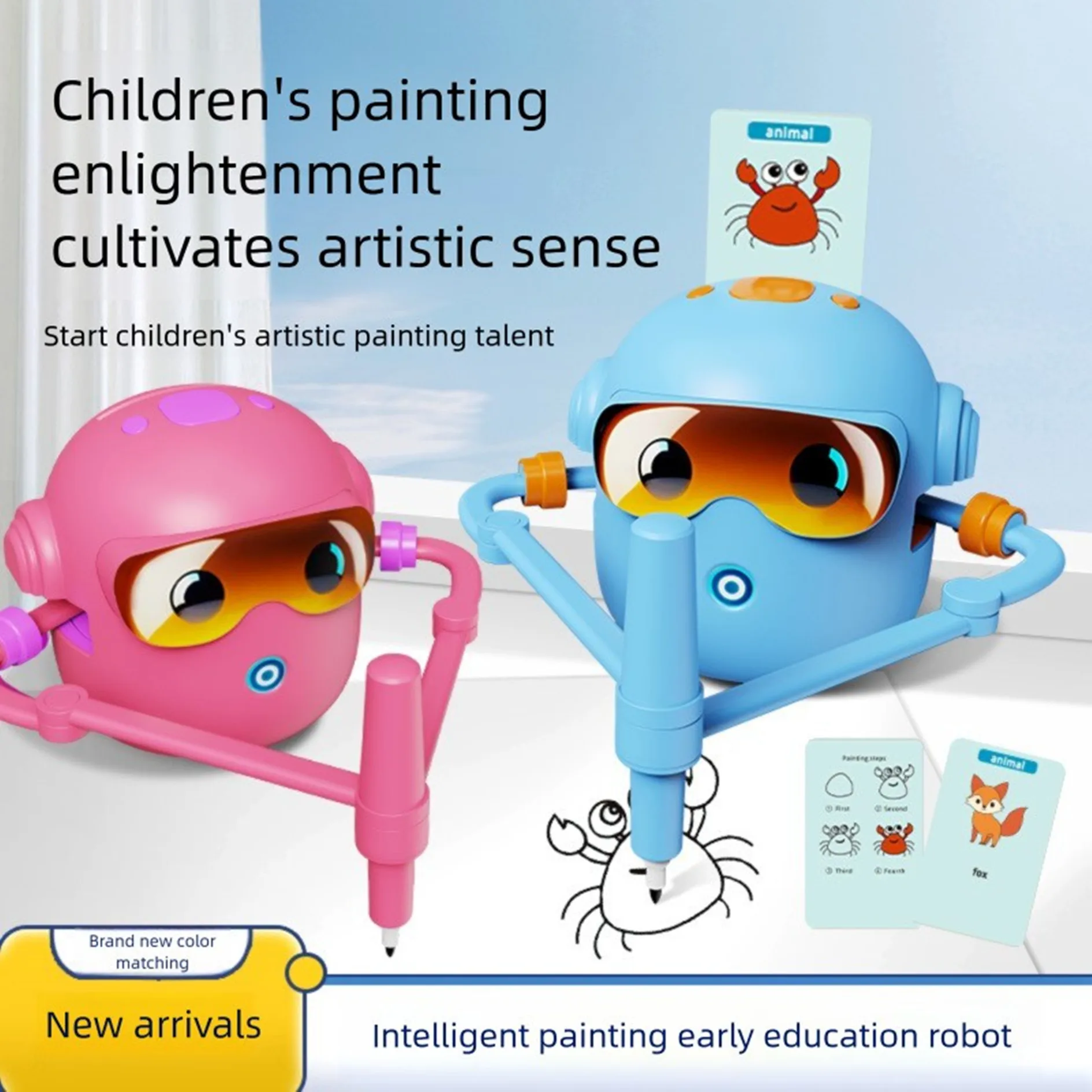 Intelligent Automatic Painting Robot Children Early Education Learning Machine Child Smart Drawing Pen Voice Sing Brain Boosting