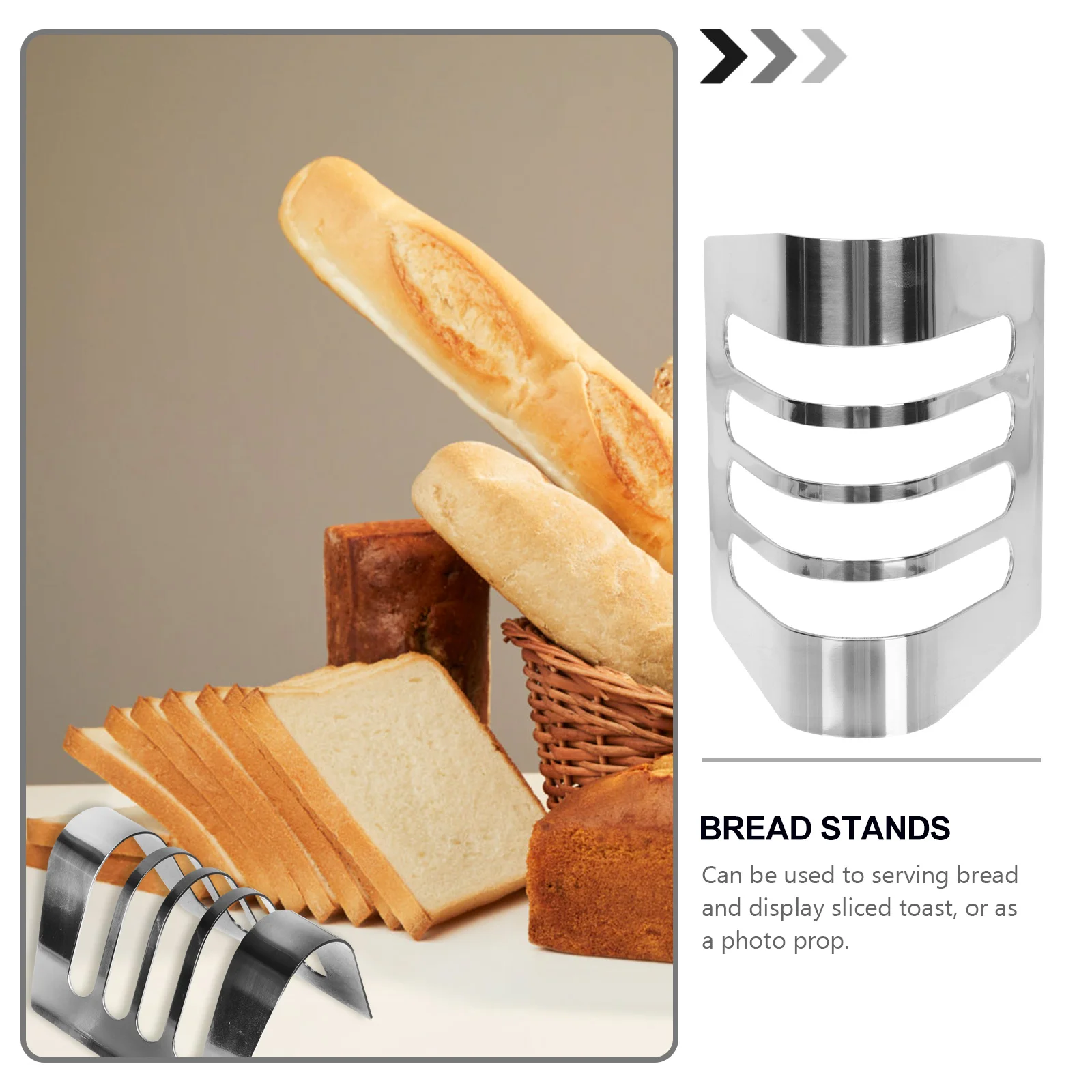 Bread Rack Slicer Guide Hotel Buffet Snack Stand Multi-grid Sliced Toast