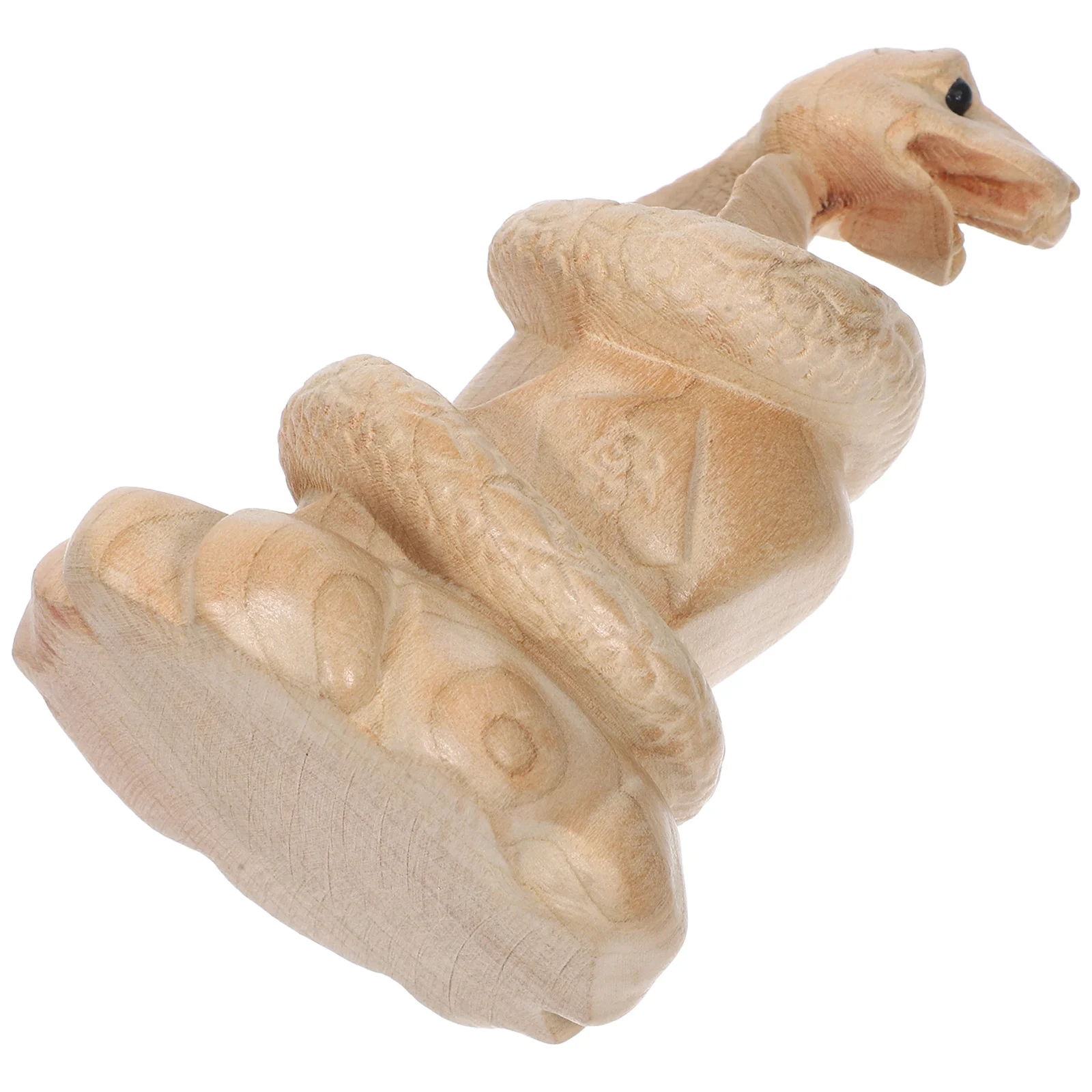 

Wooden Snake Decor Carved Realistic Snake Statue Smooth Surface for Desktop Yard Garden Decorative Ornament Garden Fake Snakes