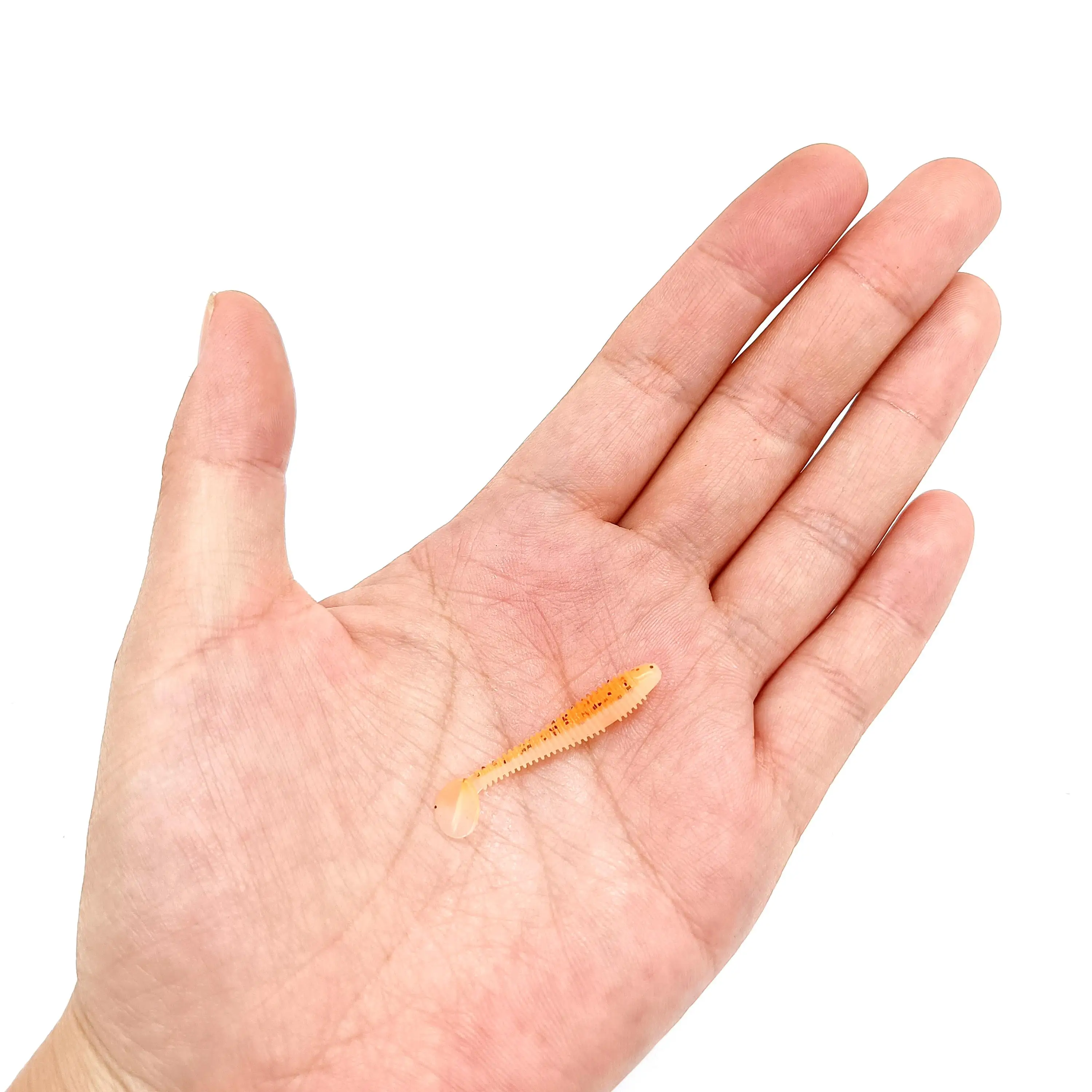 DUODUOYU 10PCS Mini Weiche Angeln Köder 0,37g/3,5 cm Kleine Ttail Wurm Köder Wobbler Isca Pesca Karpfen künstliche Köder Angelgerät – Detail 6