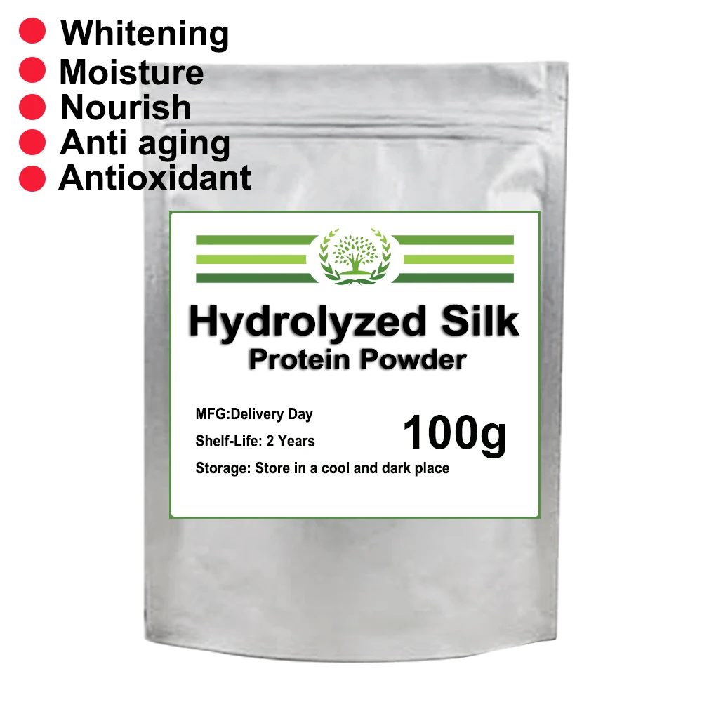 

Hot Selling Hydrolyzed Silk Protein Powder Amino Acid Powder Deep Whitening, Moisturizing and Anti-aging Raw Materials