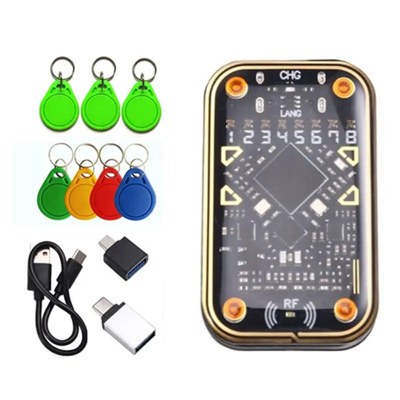 LXYB18B Chameleon Ultra V2.0 RFID Ultimate Emulator Duplicator+4XCUID 3XUID Keychain 125Khz 13.56Mhz Card Decode RFID Reader