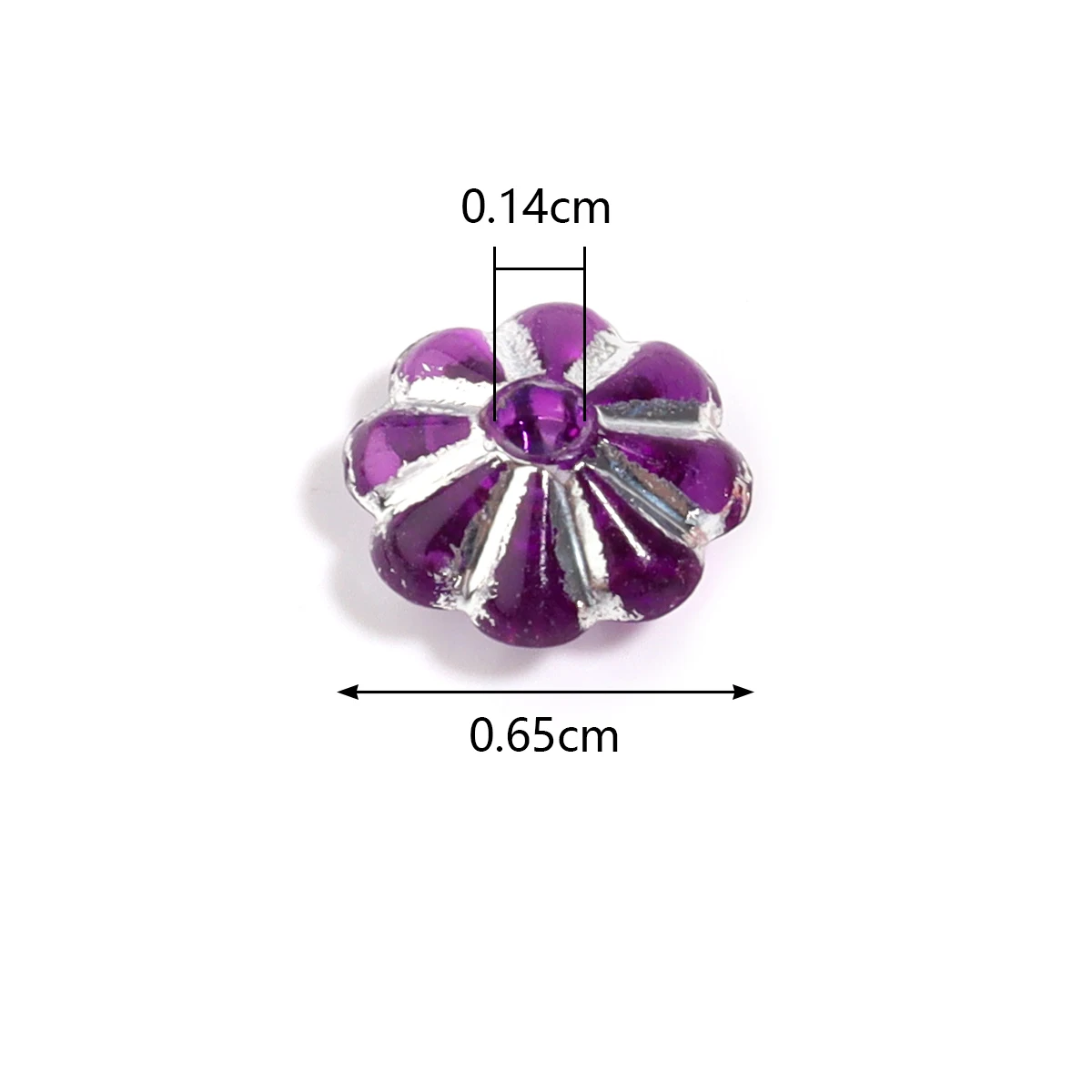 100pcs/lot 6.4mm Plastic Pumpkin Beads Colorful Loose Spacer Beads For Jewelry Making DIY Bracelet Necklace Keychain Accessories