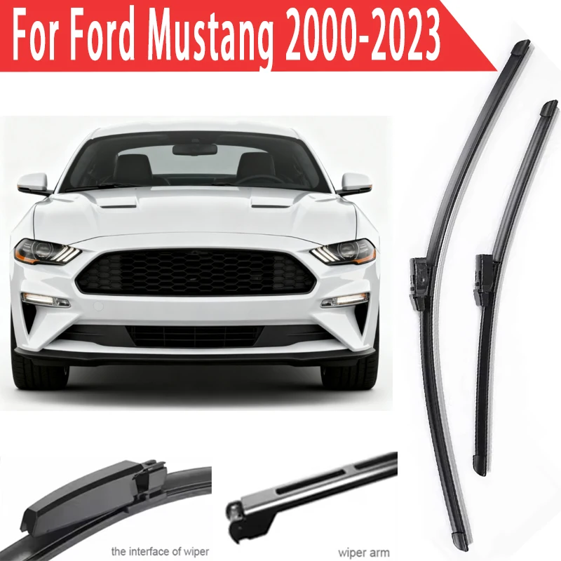 

2pcs Front Windshield Wiper Blades Windscreen Wipers For Ford Mustang 2000-2023 Mach-E Mach E 2021-2023 2020 2022