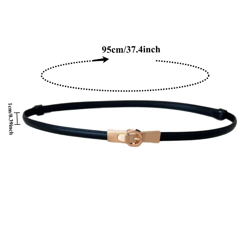 Fashionable Versatile Thin Waist Belt with Eye-Catching Design Niche Coat Sweater and Belt Set White Women’s Buckle Waist Chain