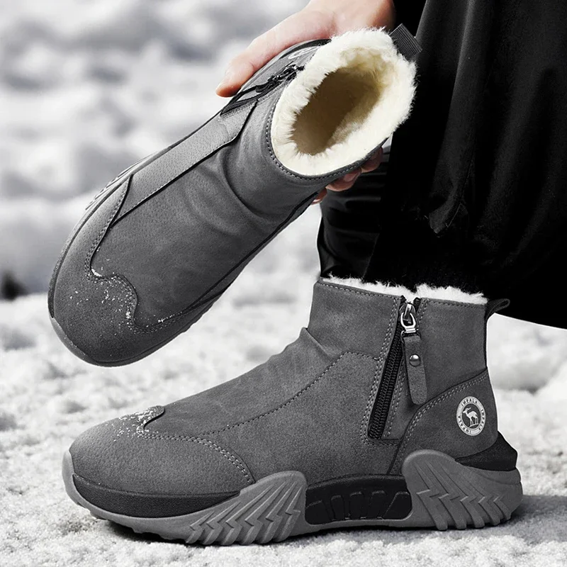 Winter Snow Boots Non Slip Casual Shoes Waterproof High Top for Travel Climbing Hiking Shoes Running Sneakers Zapatos Hombre