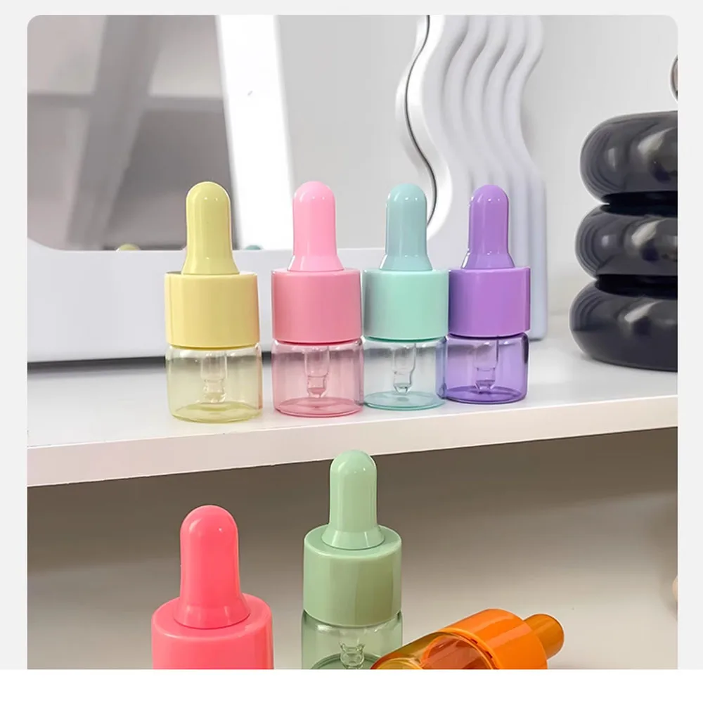 7 pz/lotto flacone contagocce in vetro da 5ml con flaconi contagocce per Pipette contenitori ricarica flacone contagocce per olio essenziale cosmetico