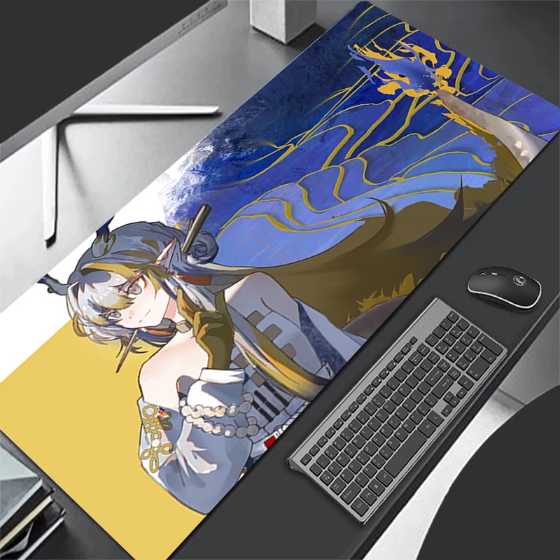 

Mousepad Pattern Game Pad Rubber HD Mouse Pad PC Accessories Desk Mat Non Slip Arknights Shu Office Table Mat Gamer Keyboard Pad