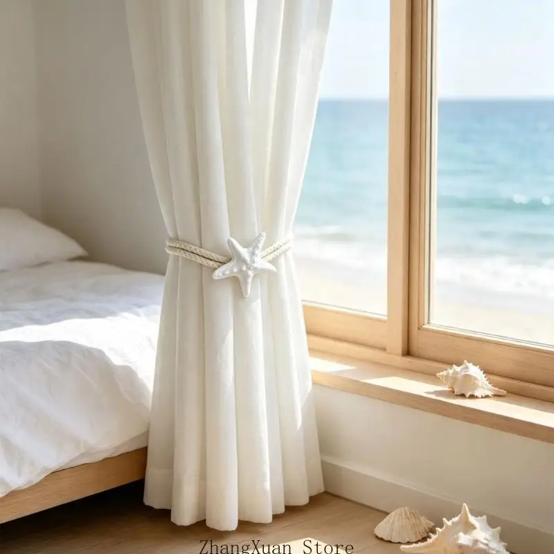 Sea Star Magnetische Vorhangschnalle, Raffhalter, Seil, magnetische Vorhanghalter, 2er-Set für durchsichtige Stoffe – Detail 10